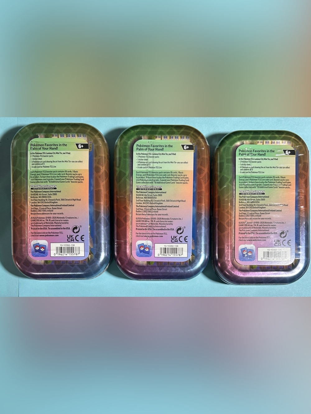 Pokemon TCG: Lumiose City Mini Tins (Five Tins) -NEW,SEALED - No Dents as Shown - Picture 4 of 8